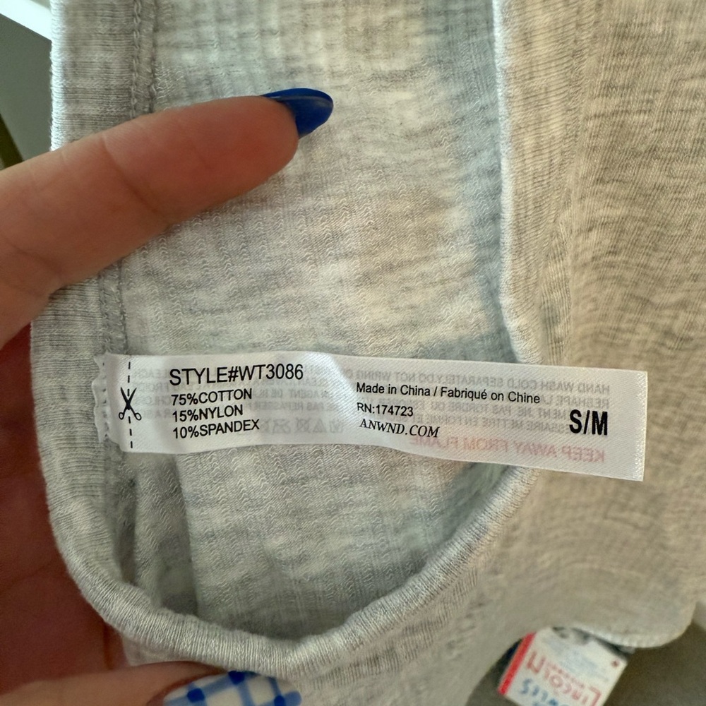 NWT Light Gray Ribbed Tank Top - Picture 6 of 9